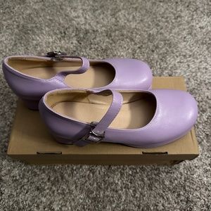 Girls purple chunky heels